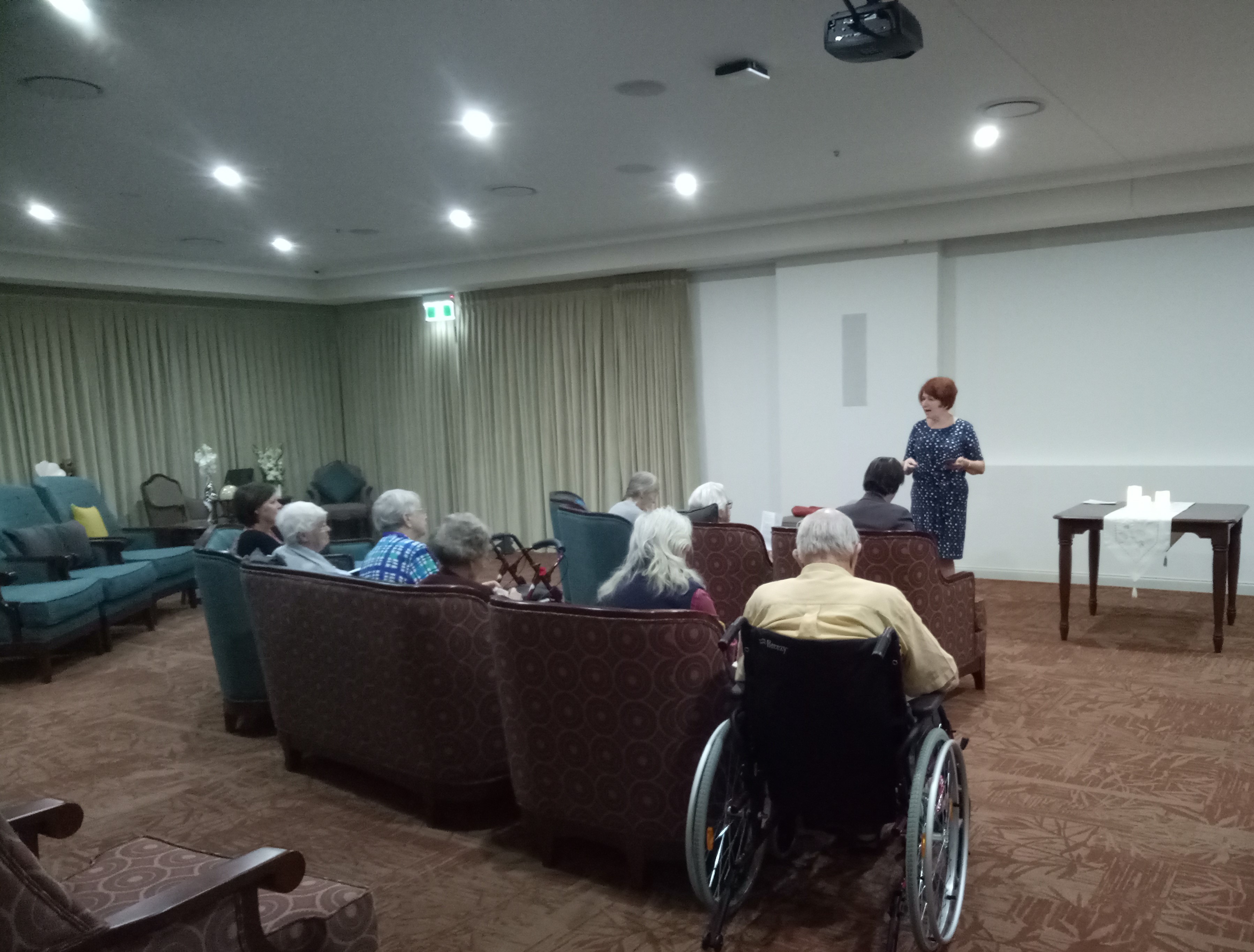 Monthly service at local Seniors Living Complex 