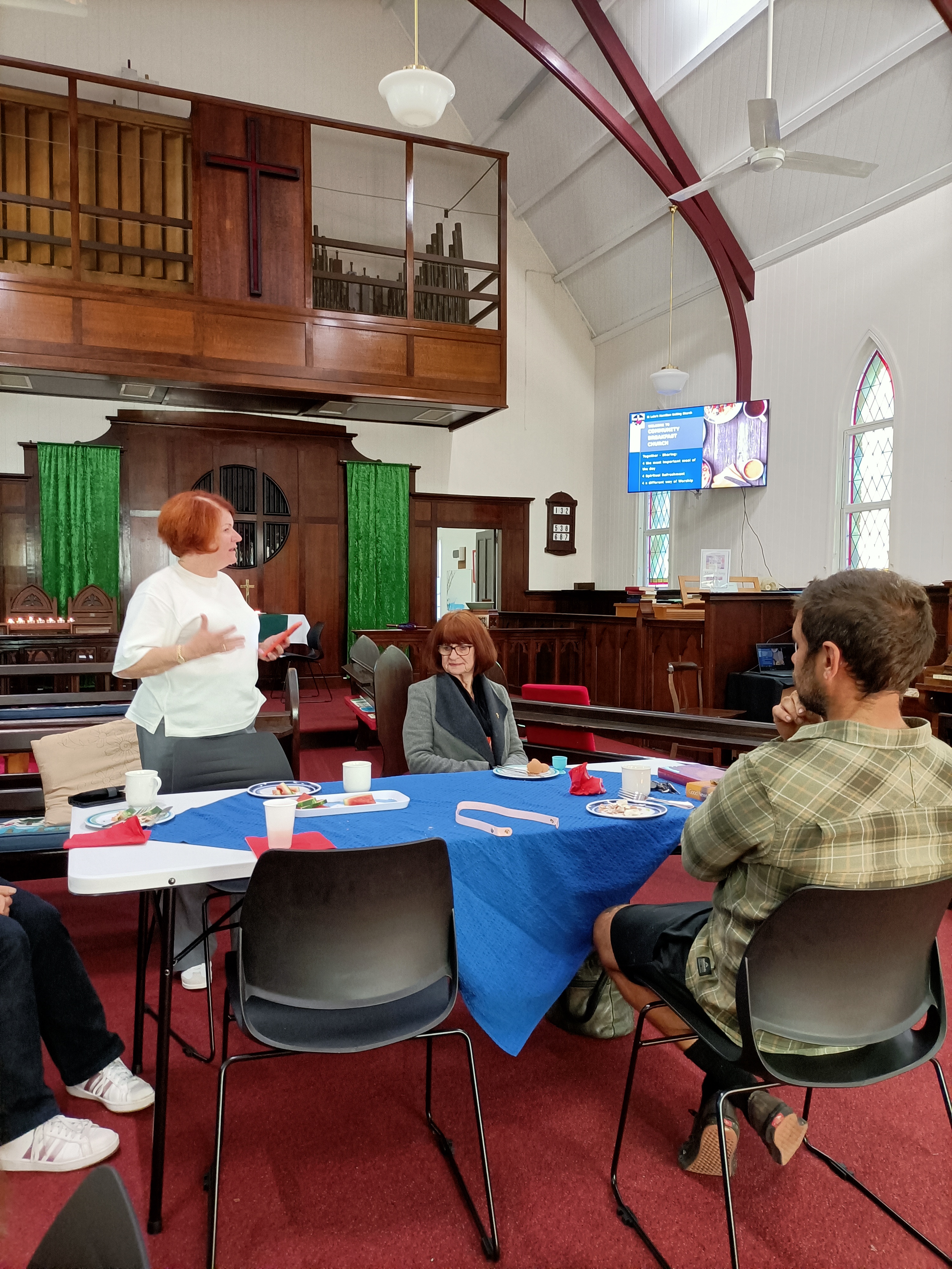 Breakfast Church in our flexible worship space